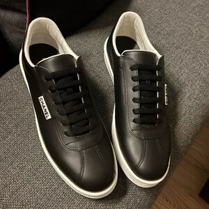 CHANEL Black and White Men’s Leather Sneakers